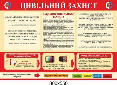 Стенд Гражданская защита (беж и красный) Д-3571 Д-3571 фото