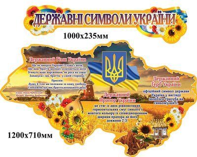 Стенд карта і заголовок з українськими символами д-344592 Артикул: д-344592 фото