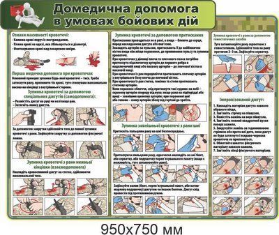 Стенд організація надання першої медичної допомоги д-513264 фото