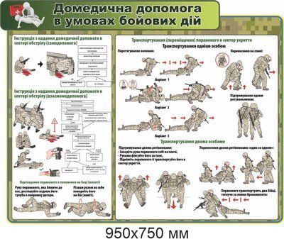 Стенд  перша допомога потерпілому в бойових умовах д-158674 фото