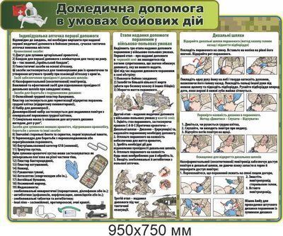 Стенд перша долікарська медична допомога д-546775322 фото