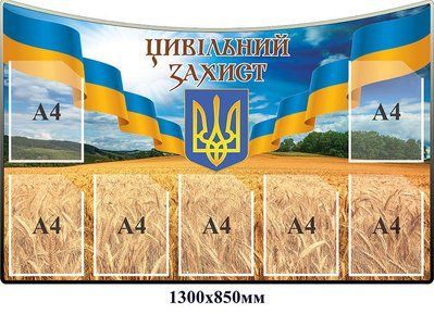 Стенд Гражданская защита (с прапором) Д-5616 Д-5616 фото