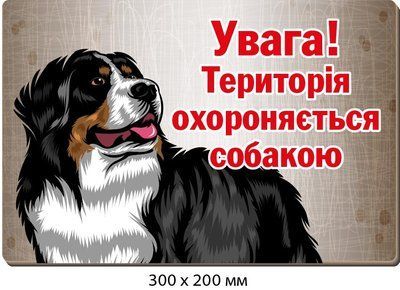 Табличка "Охраняется собакой" рисованное изображение (д-9270) д-9270 фото