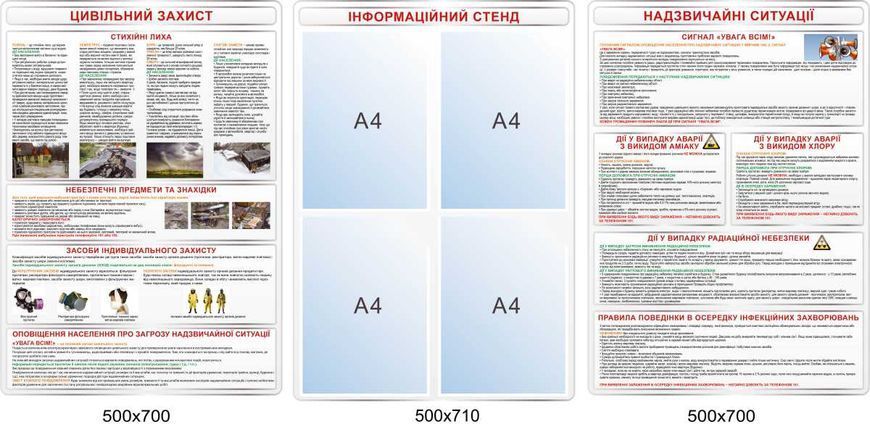 Куточок безпеки життєдіяльності з 3-х стендів Д-6481 Д-6481 фото