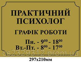 Табличка на двері Практичний психолог  д-388917676 фото